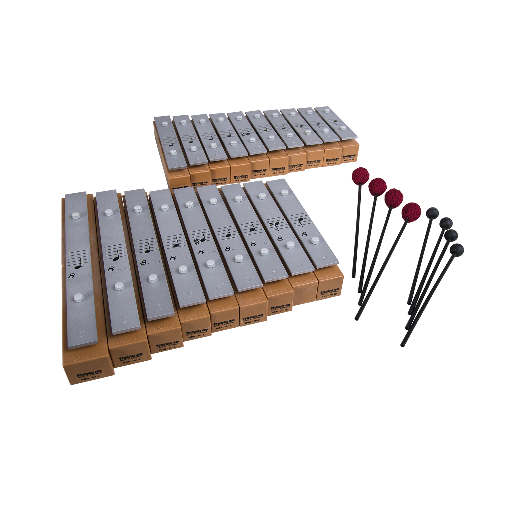 KBN Resonator bell set 3d, diatonic, c1 c3